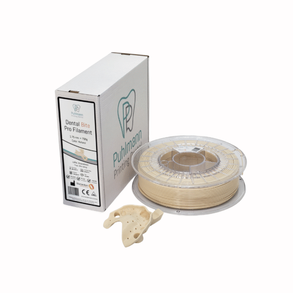 Puhlmann Printing Dental - Bite Pro 3D-Druck Filament für Löffel und Bissnahmen - Elfenbein - 700g - Für alle FDM-Drucker - MDR Klasse I